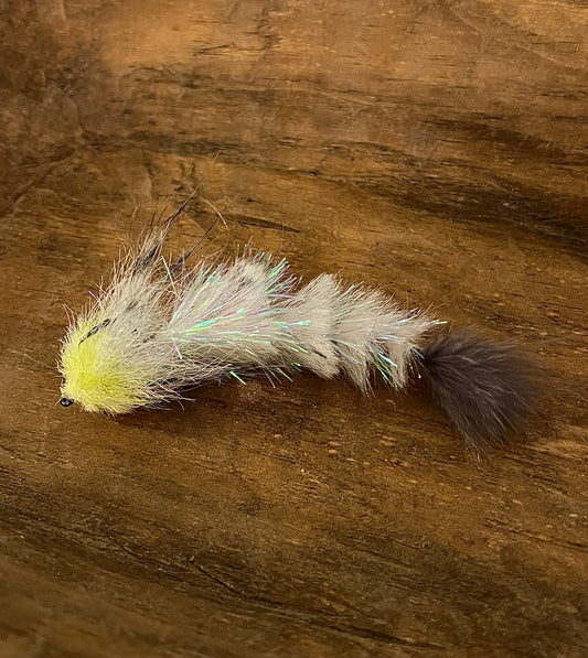 4.5" Chartreuse and White Game Changer Fly